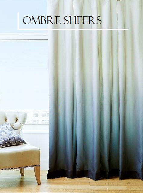 Ready Made Sheer Curtains - Long Ombre Sheer Curtains